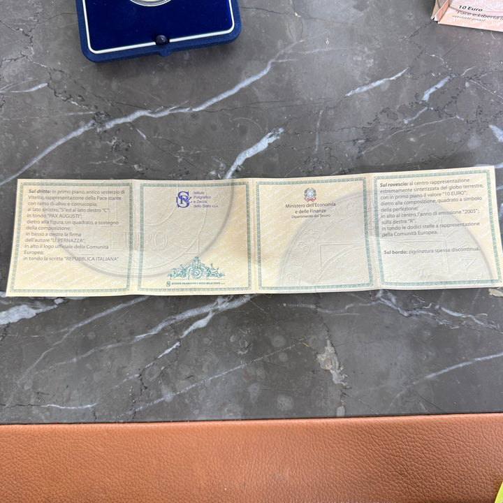 Moneta argento 10€ Pace e Libertà in Europa versione proof