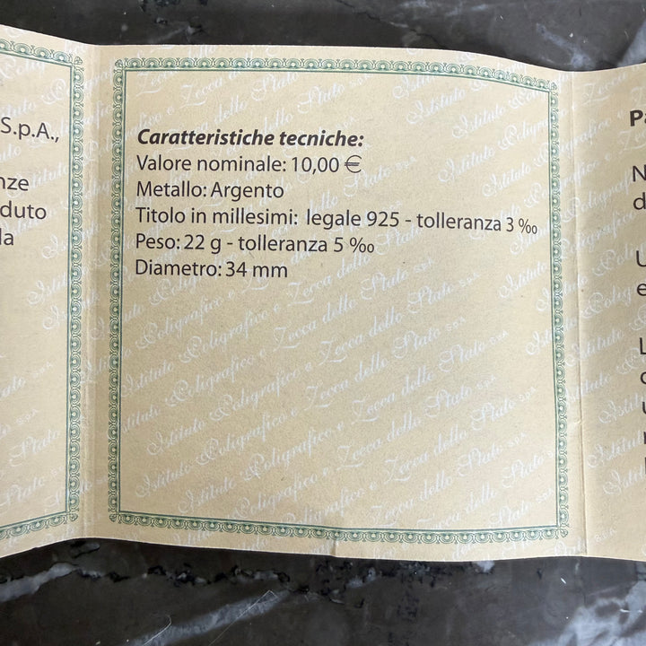 Moneta argento 10€ Pace e Libertà in Europa versione proof