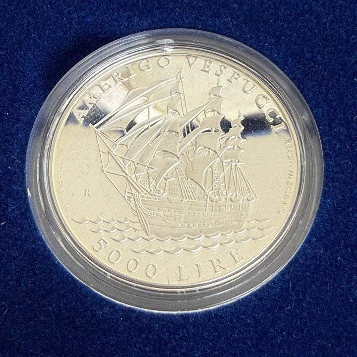 Pièces en argent 5000 10000 Lire République de Saint-Marin Amerigo Vespucci 1995