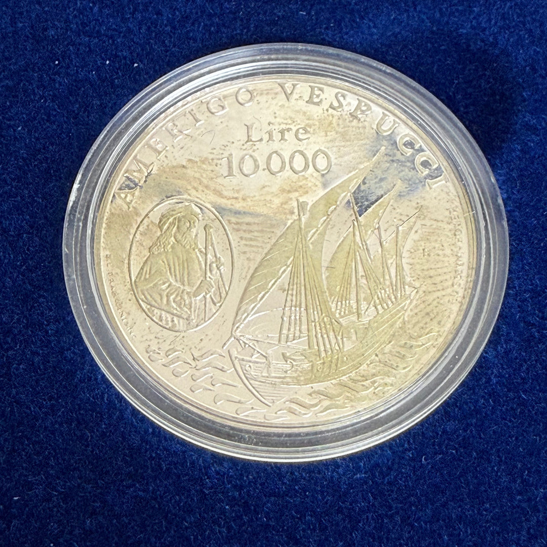 Pièces en argent 5000 10000 Lire République de Saint-Marin Amerigo Vespucci 1995