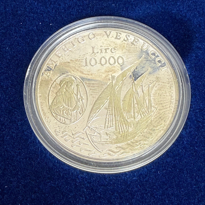 Pièces en argent 5000 10000 Lire République de Saint-Marin Amerigo Vespucci 1995