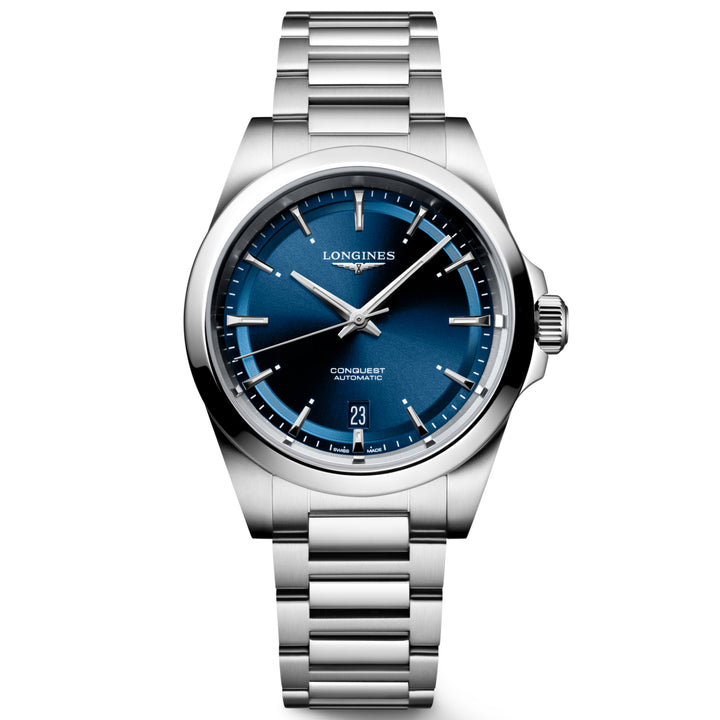 Longines Conquest 38mm blue automatic steel watch L3.720.4.92.6