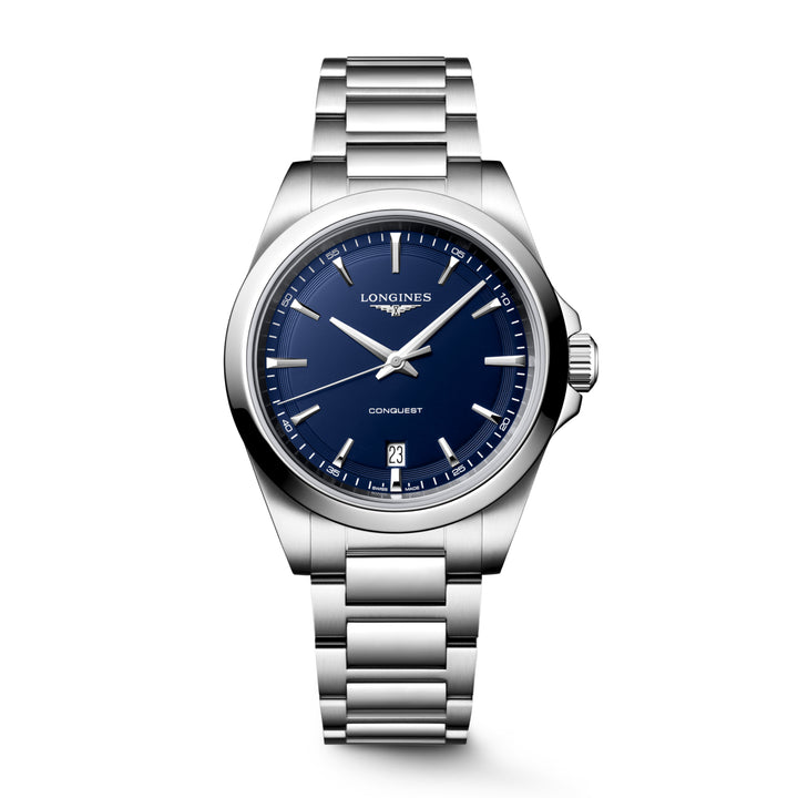 Longines-Uhr 38 mm blauer Quarzstahl L3.750.4.92.6