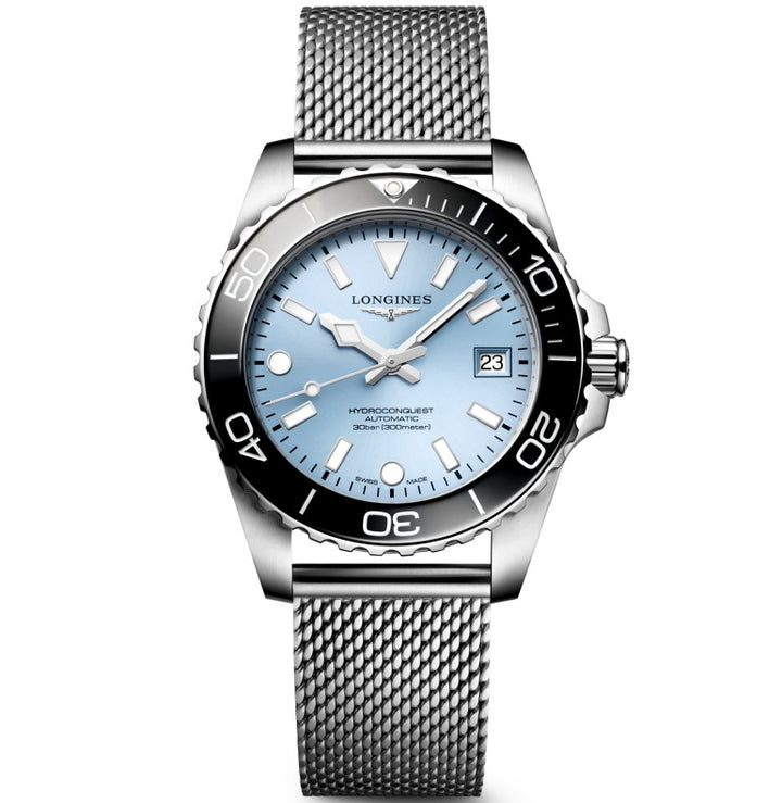 Longines Hydroconquest Uhr 39 mm blauer Automatikstahl L3.779.4.99.6