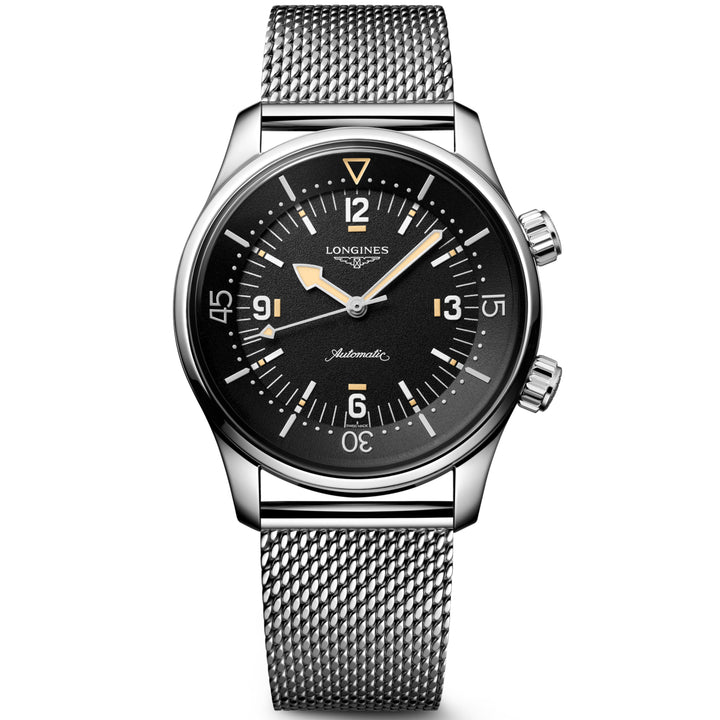 Longines-Uhr Legend Diver 59 42 mm schwarzer Automatikstahl L3.795.4.59.9