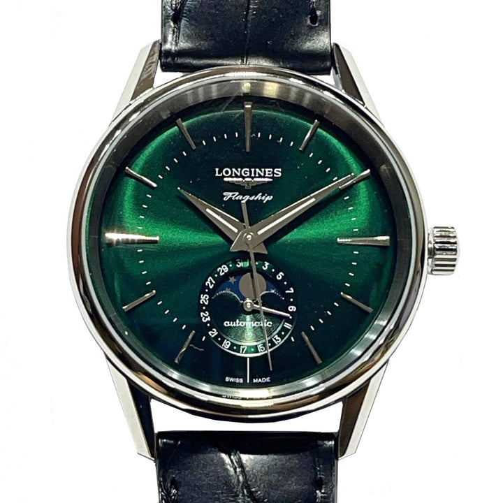 Longines Workhip Heritage Moon Phase 38,5 mm montrez automatique Green L4.815.4.02.2