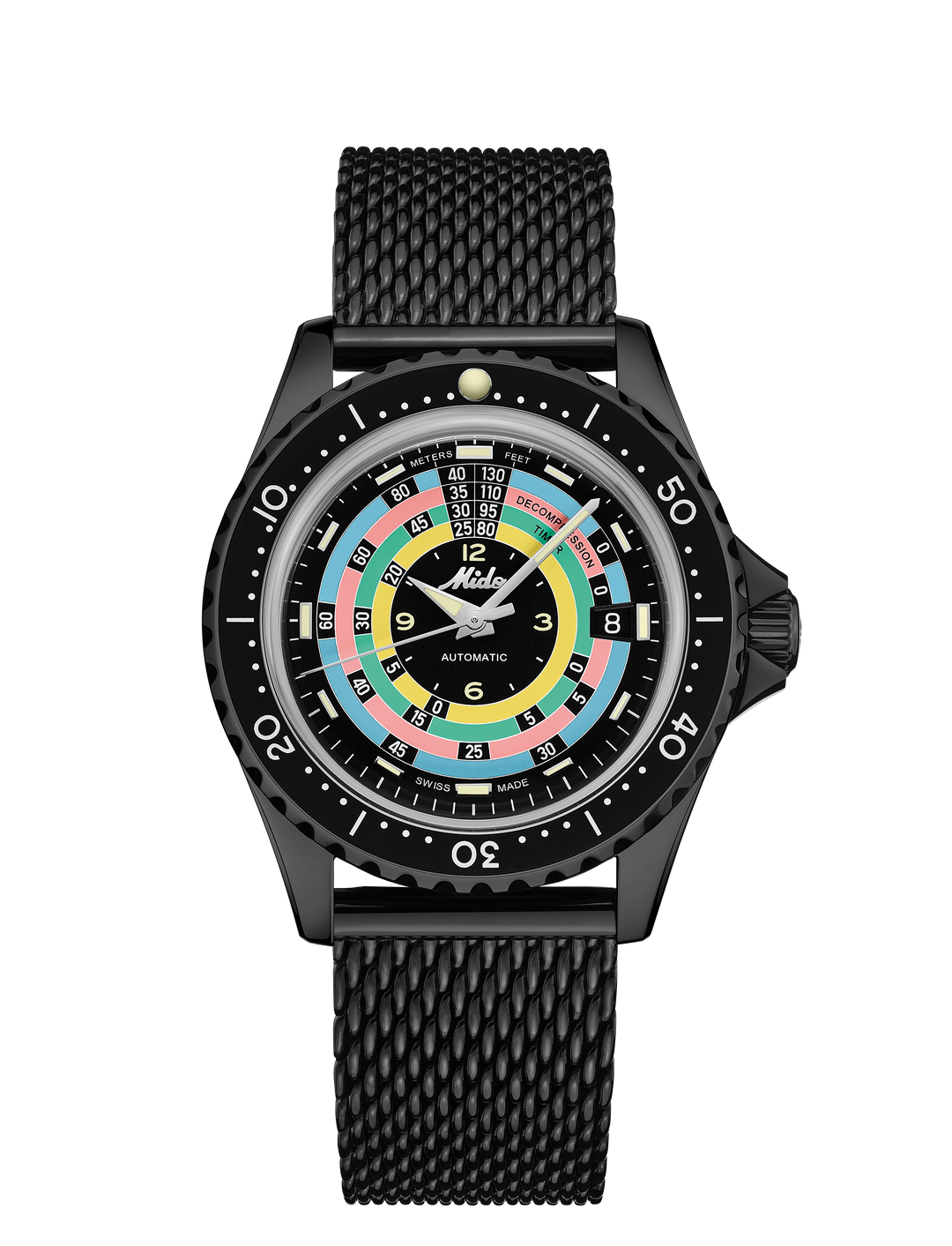 Mido montre Ocean Star Decompression Worldtimer Limited Edition 1961 40mm acier noir automatique finition PVD noir M026.807.33.051.00