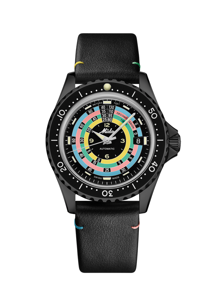 Mido montre Ocean Star Decompression Worldtimer Limited Edition 1961 40mm acier noir automatique finition PVD noir M026.807.33.051.00