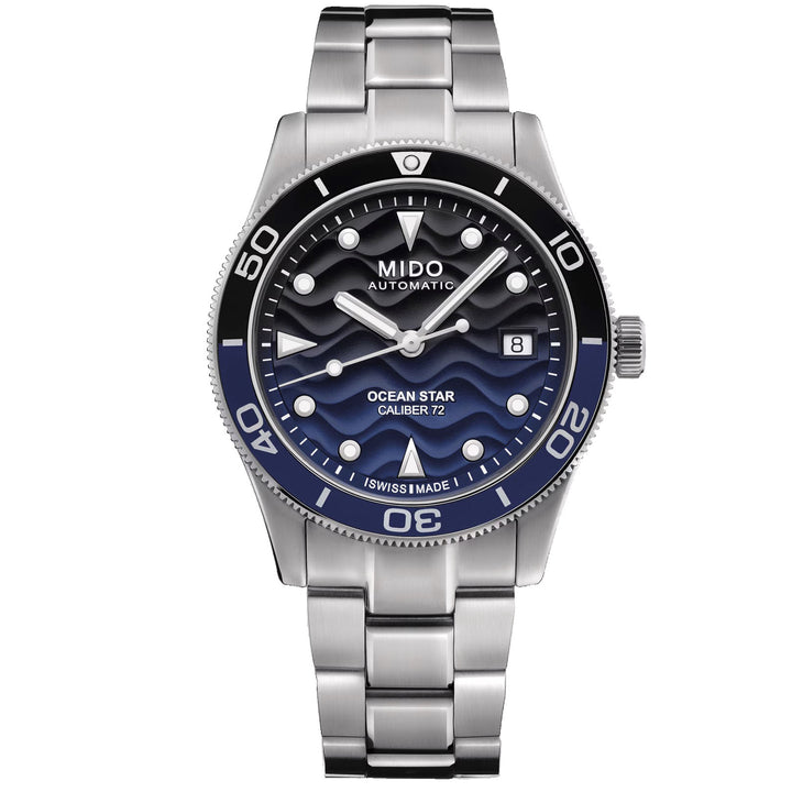 Mido Ocean Star 39mm Uhr Automatisch Blaustahl M026.907.11.041.00