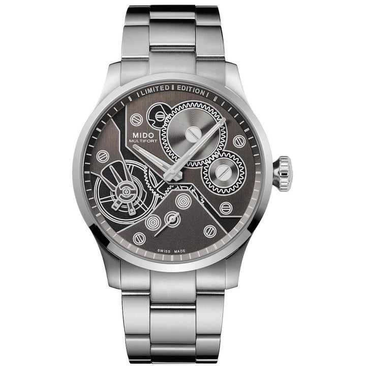 Mido Multifor Mechanical Watch Limited Edition 999 Pièces 44 mm Onthracite Charge Manual Steel M038.605.11.060.00