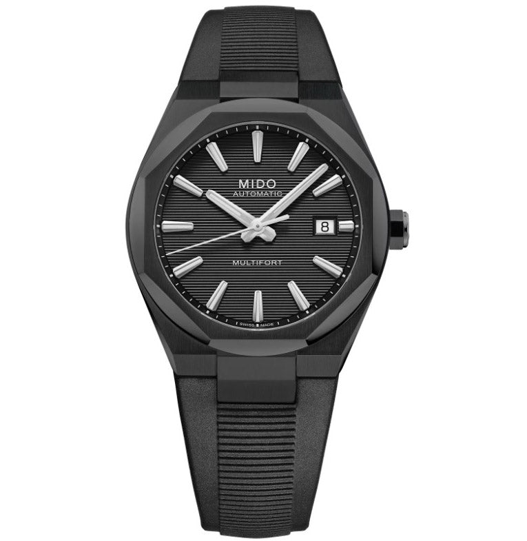 Mido orologio Multifort 8 One Crown nero 38 x 40mm nero automatico acciaio finitura PVD nero M055.507.37.051.00