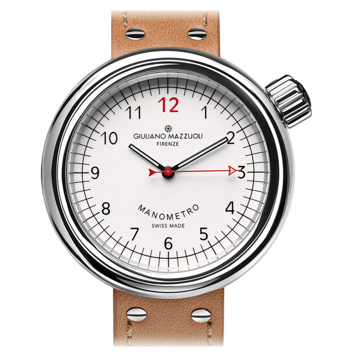 Giuliano Mazzuoli orologio Manometro 45mm bianco automatico acciaio MRP05N