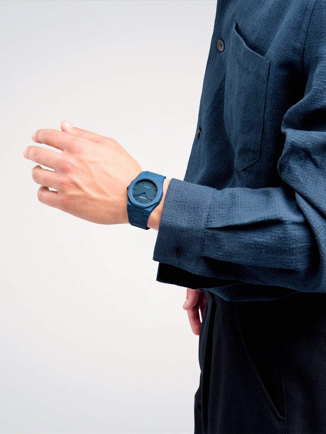 D1 Milano Navy Blue Polycarbon 40,5 mm D1-PCBJ21