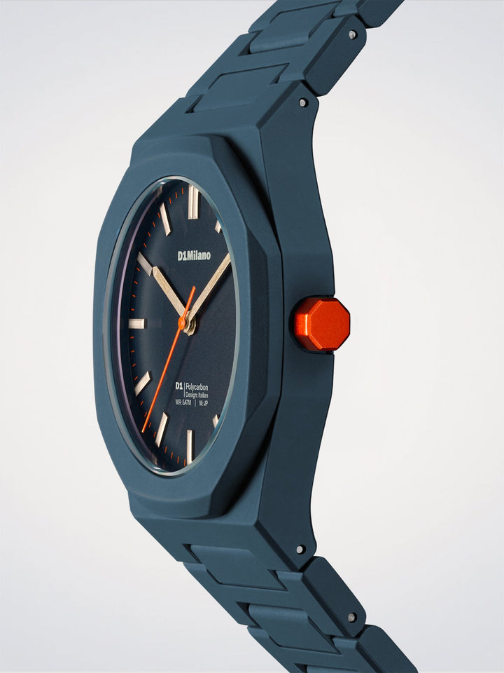 D1 Milano Blue Legacy Polycarbon Watch 40.5 mm D1-PCBJ41