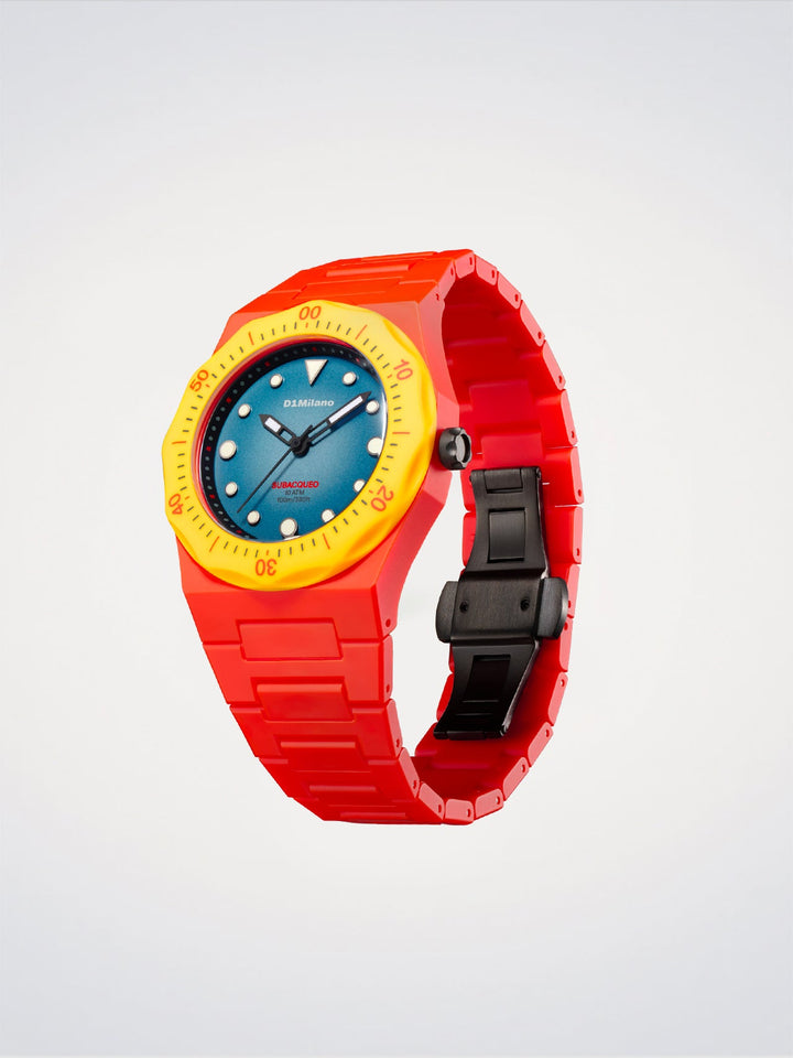 D1 Milano Fire Taucheruhr Polycarbonat 40,5 mm D1-PDBJ05