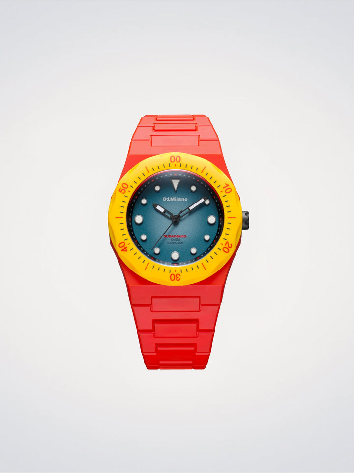 D1 Milano Fire Taucheruhr Polycarbonat 40,5 mm D1-PDBJ05