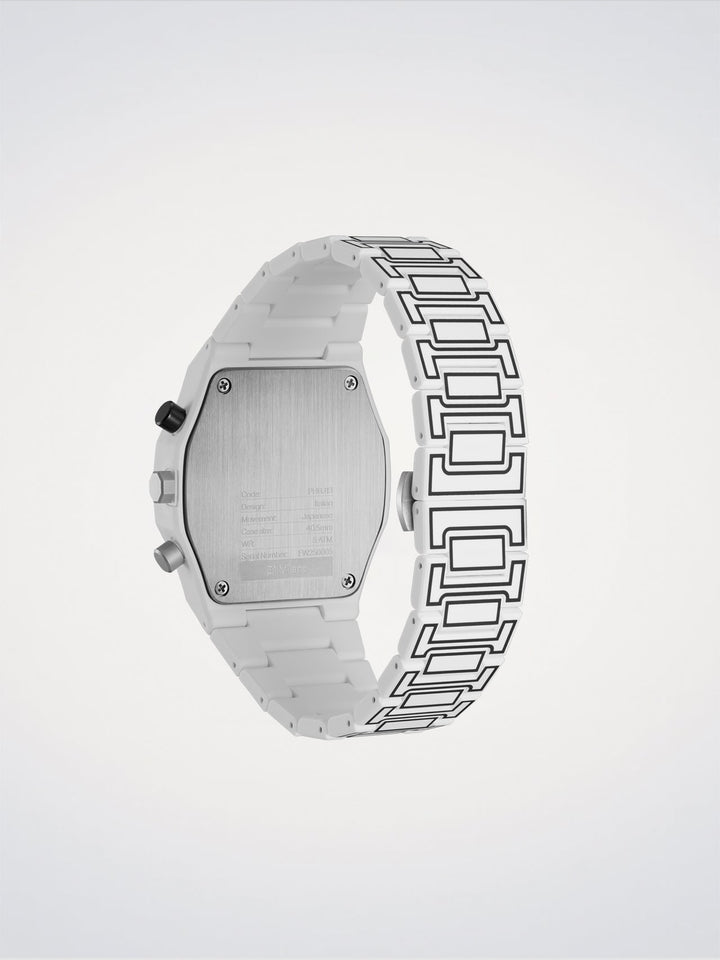 D1 Milano White Sketch Polychrono 40.5 mm D1-PHBJ13