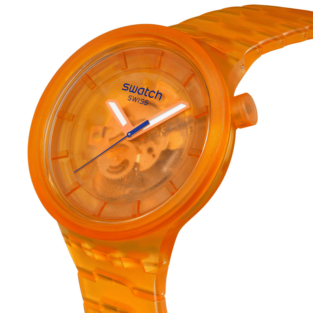 Swatch Orange Joy 47mm Originale Big Bold SB05O103 Uhr