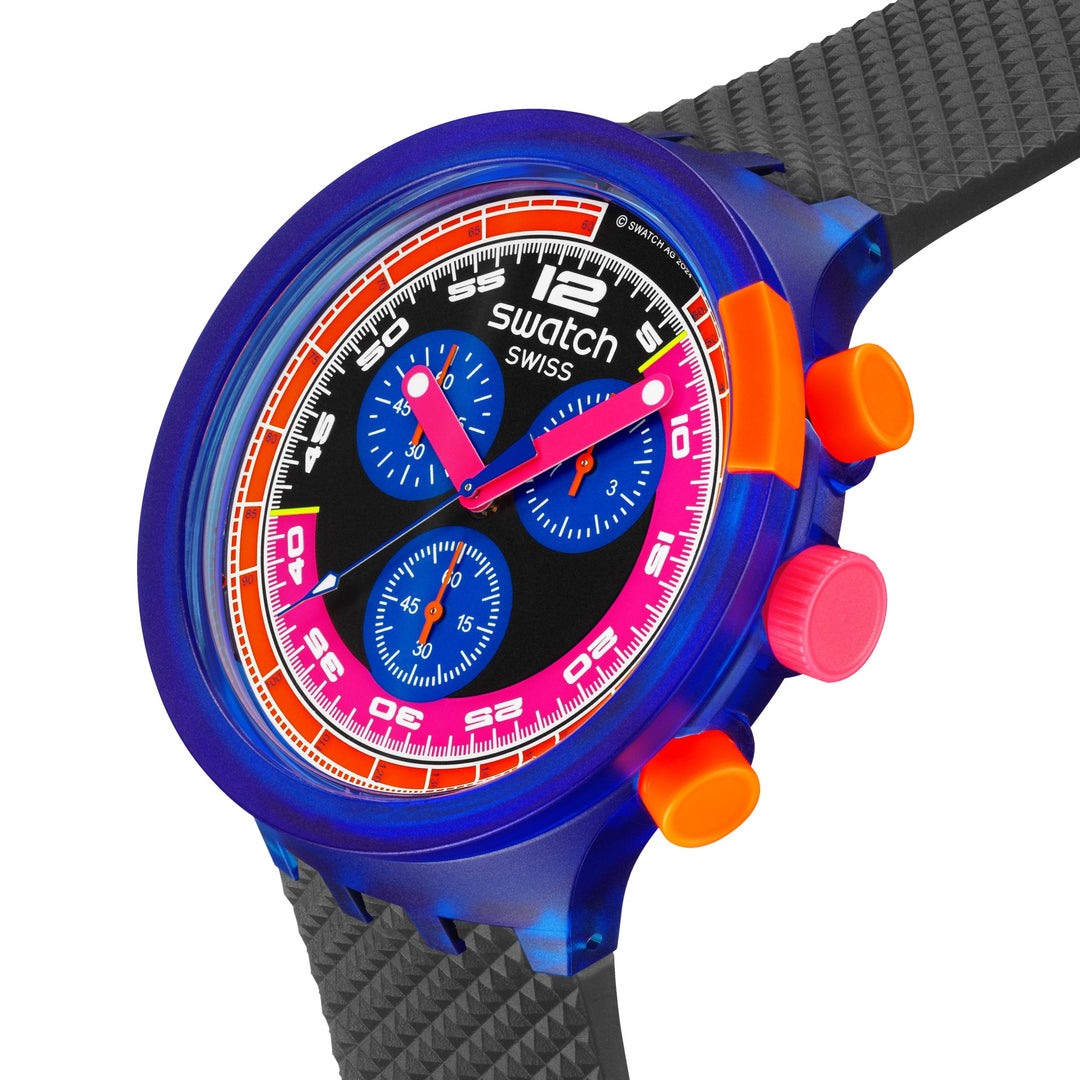 Swatch Neon Party zu den Max Originals Big Bold Chrono 47mm SB06N102