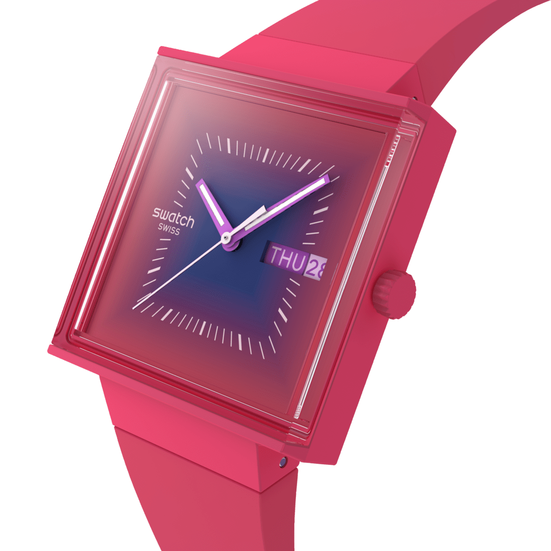 Swatch Squarely Berry Originals Et si? 41 mm SO34R700