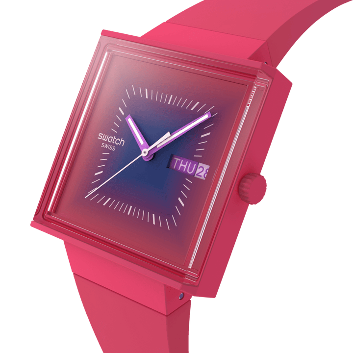 Swatch orologio SQUARELY BERRY Originals What If? 41mm SO34R700