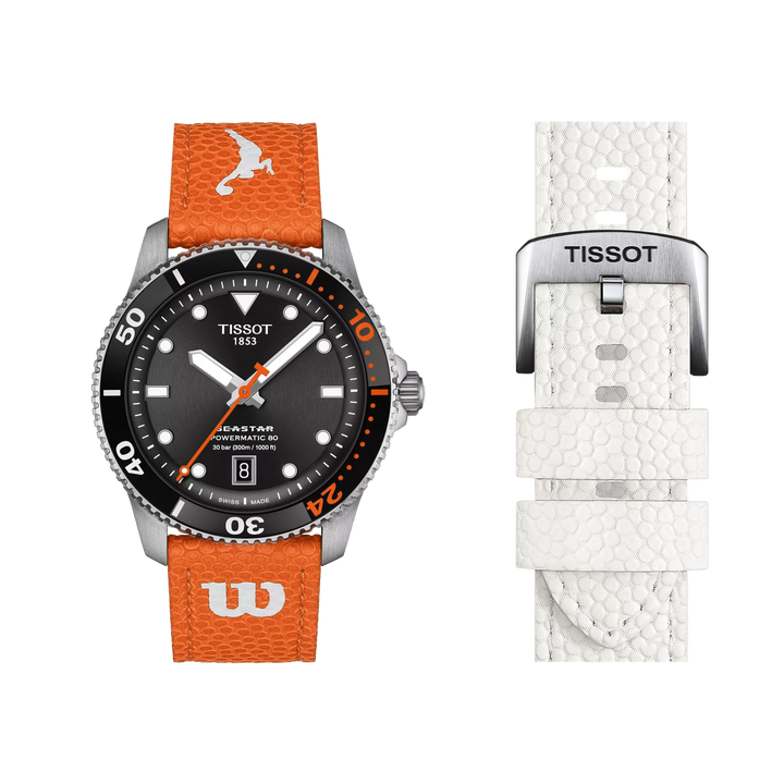 Tissot montre Seastar Wilson WNBA édition spéciale 40mm noir automatique en acier T120.807.17.051.00