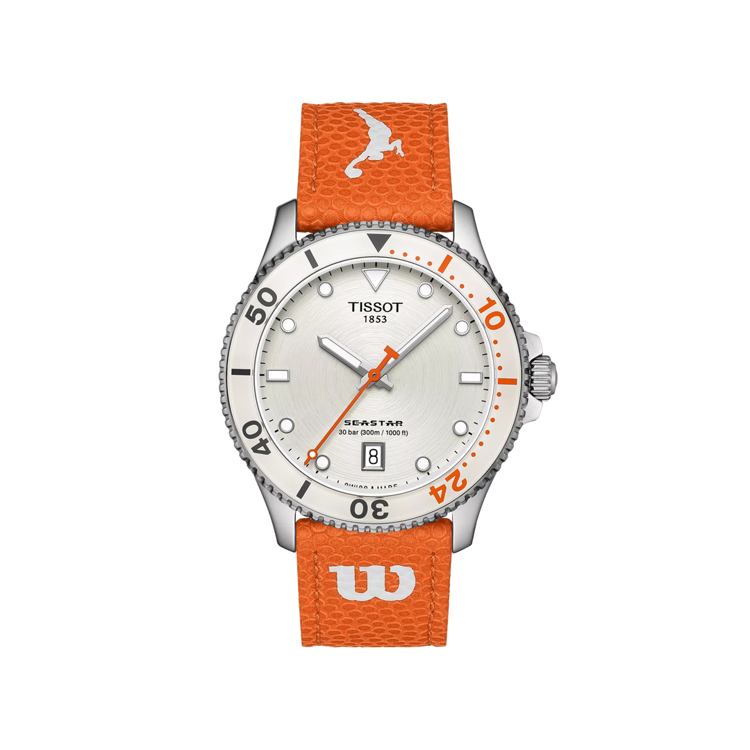 Tissssot watch Seastar Wilson WNBA special edition 40mm silver quartz steel T120.410.17.017.011.00