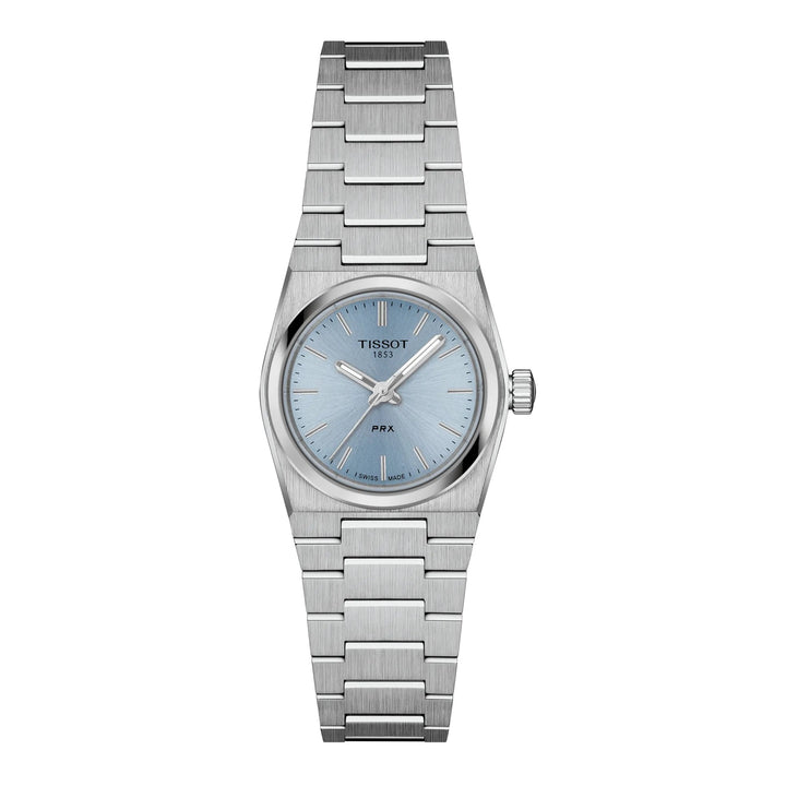 Tissot Uhr PRX 25 mm hellblauer Quarzstahl T137.010.11.351.00