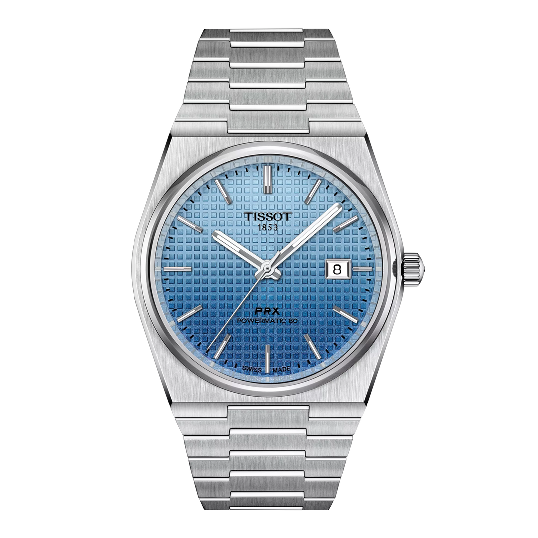 Tissot Clock Prx Powermitic 80 40 mm Camaleon Blue Ice Automatic Steel T137.407.11.351.01