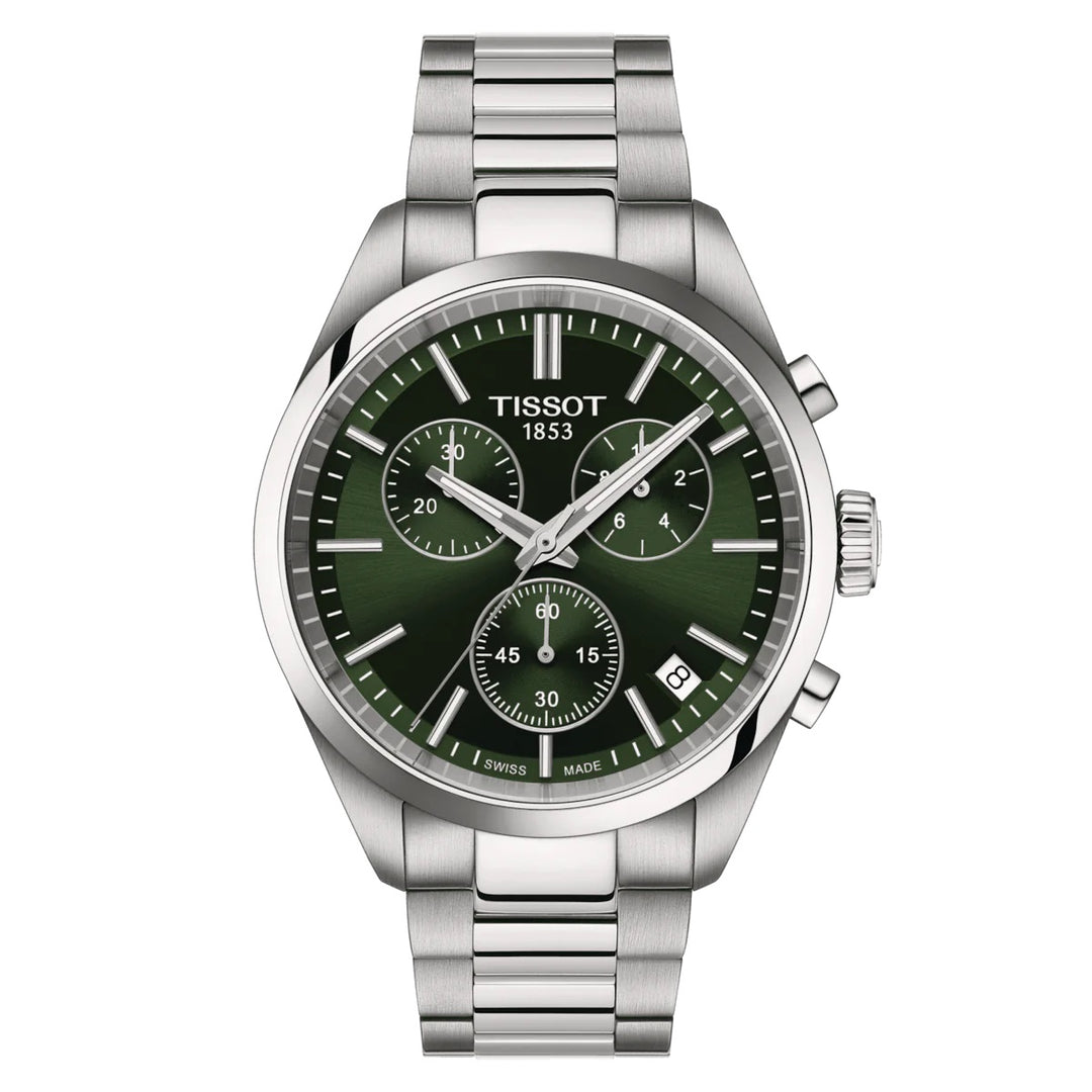 Tissot Watch PR 100 choronographe 40 mm Green Quartz T150.417.11.091.00