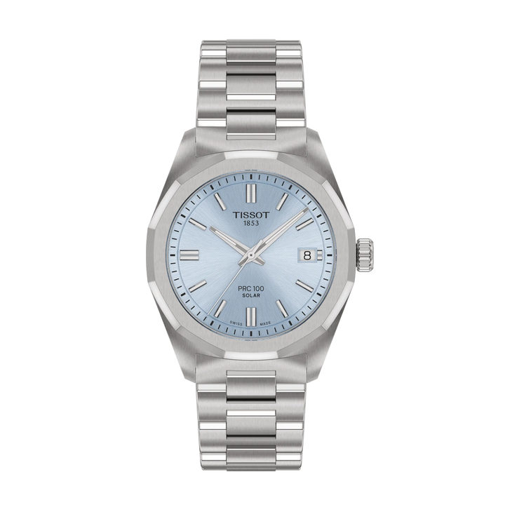 Tissot PRC 100 Solar 39mm acier quartz bleu clair T151.822.11.351.00
