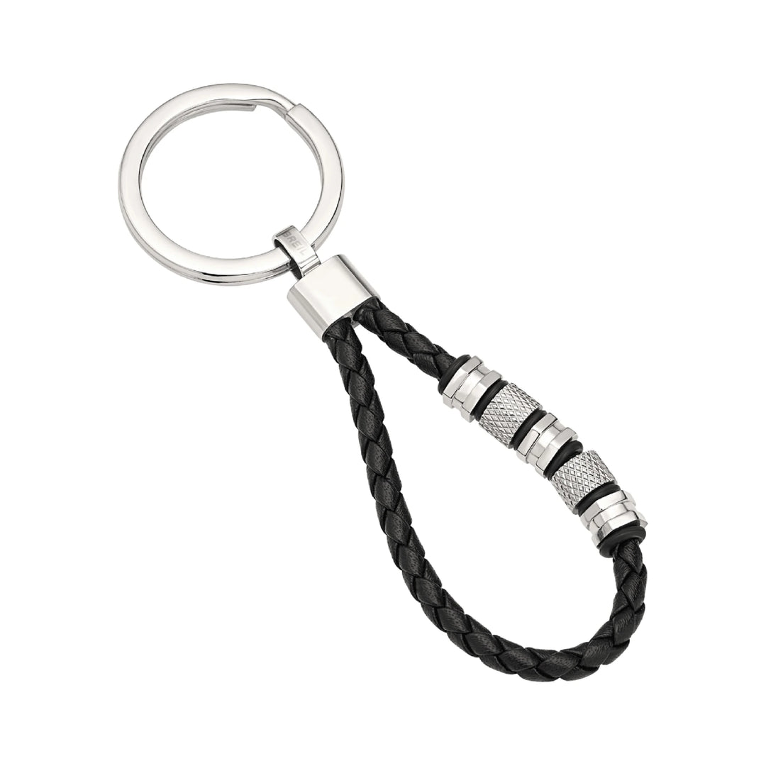 Breil Wanderlust steel leather key ring TJ3375