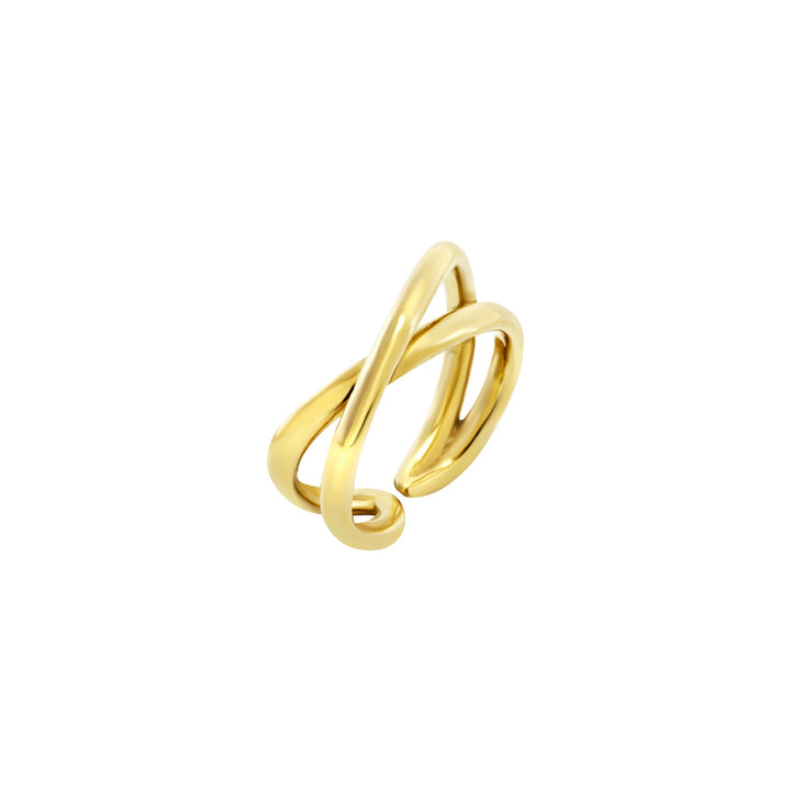 Breil anello Lightline acciaio finitura IP gold TJ3759