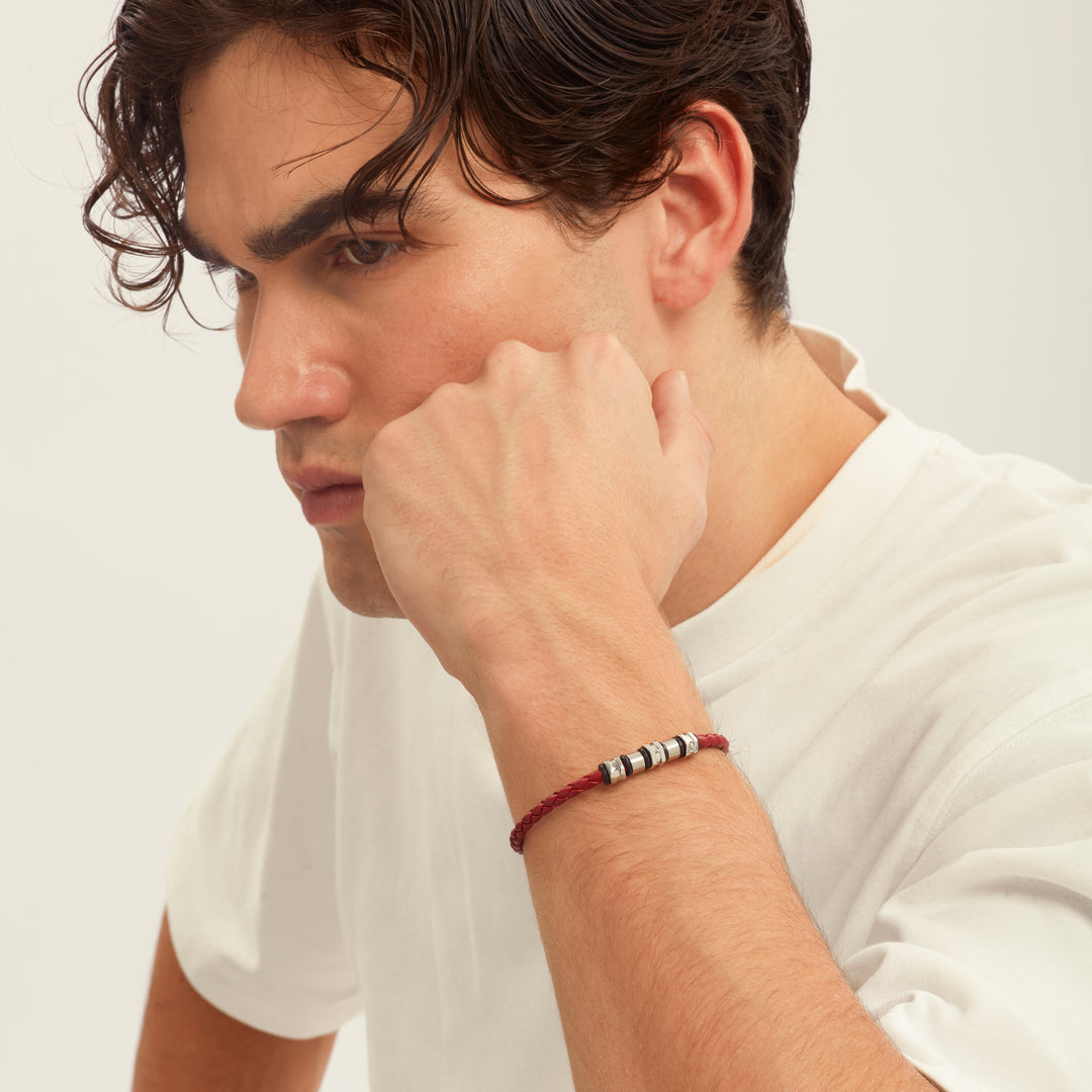 Breil bracciale Wanderlust acciaio pelle TJ3795
