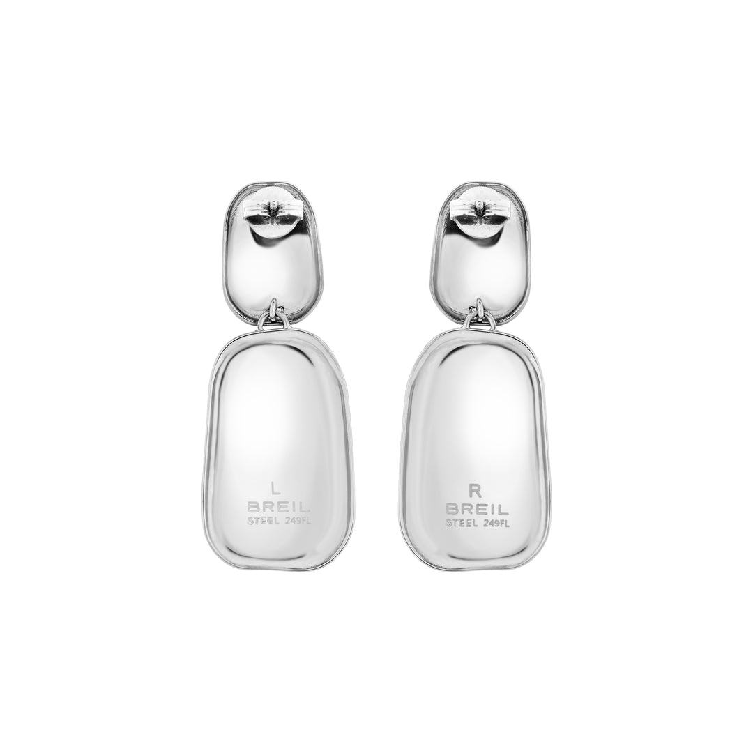 Breil pendants boucles d'oreilles sculpture acier TJ3812