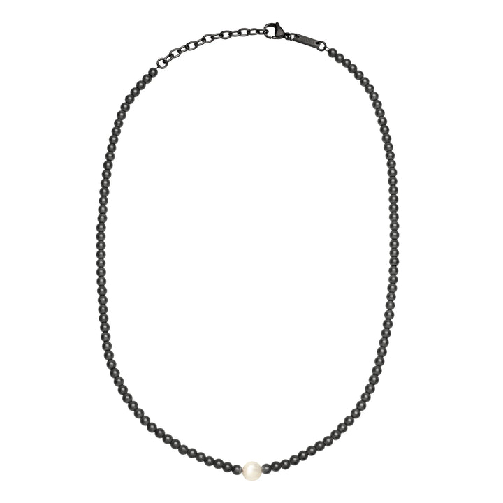 Breil choker necklaces Hazard hematite pearl TJ3843