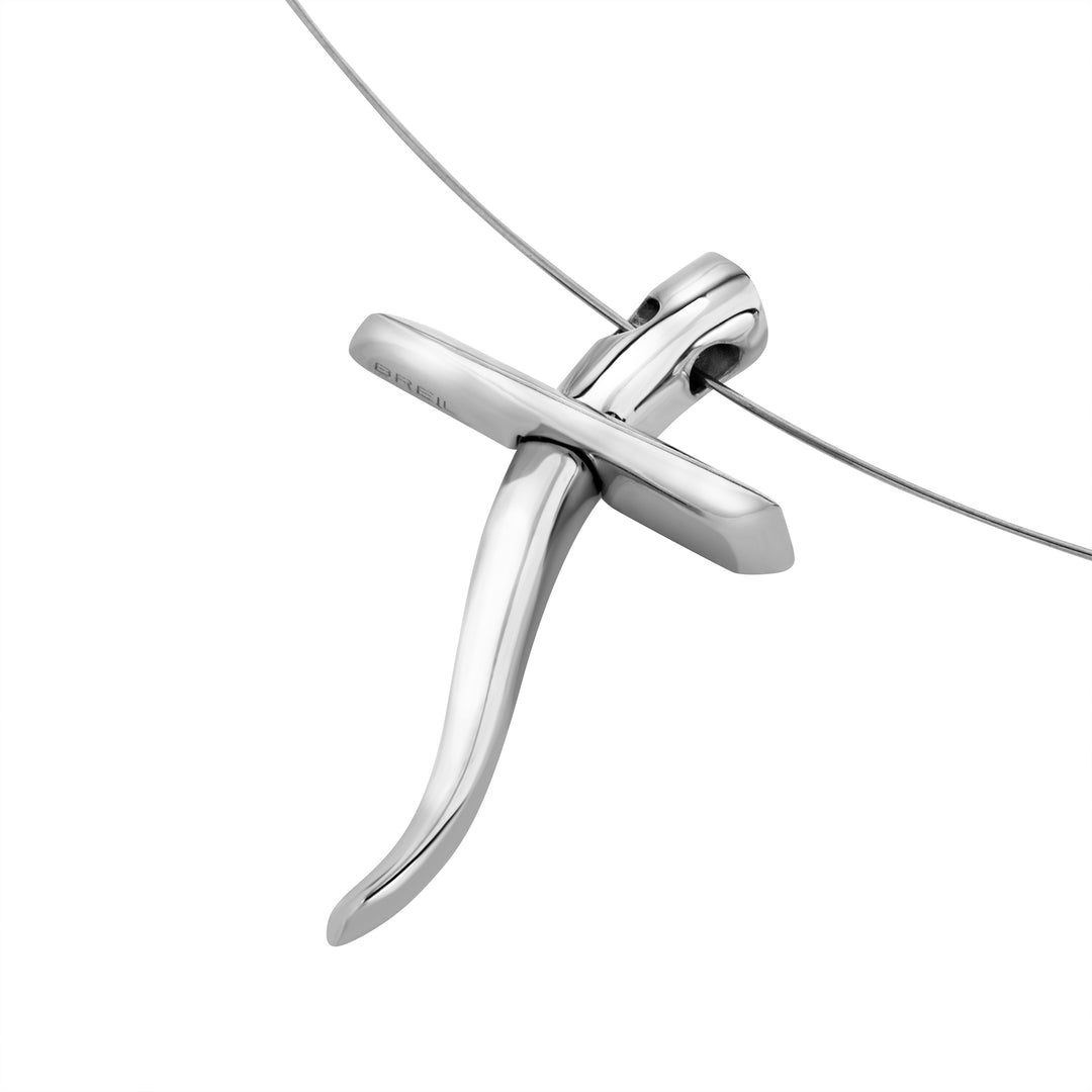 Collier ras du cou Breil Reloaded Steel Moon TJ3923