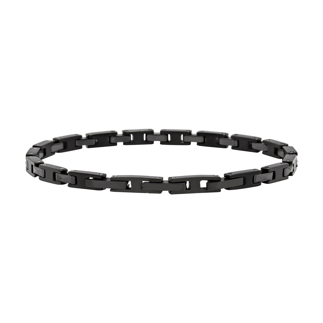 Breil bracciale Ceramic Brick acciaio finitura PVD nero ceramica TJ3964