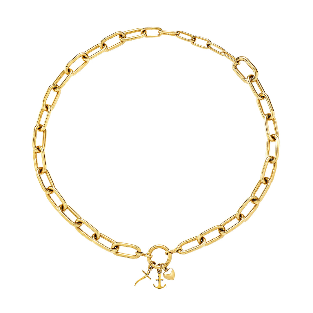 Breil collana Love Ties acciaio finitura IP gold TJ4074
