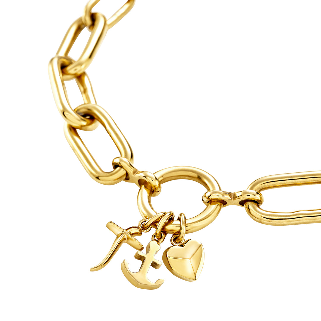 Breil collana Love Ties acciaio finitura IP gold TJ4074