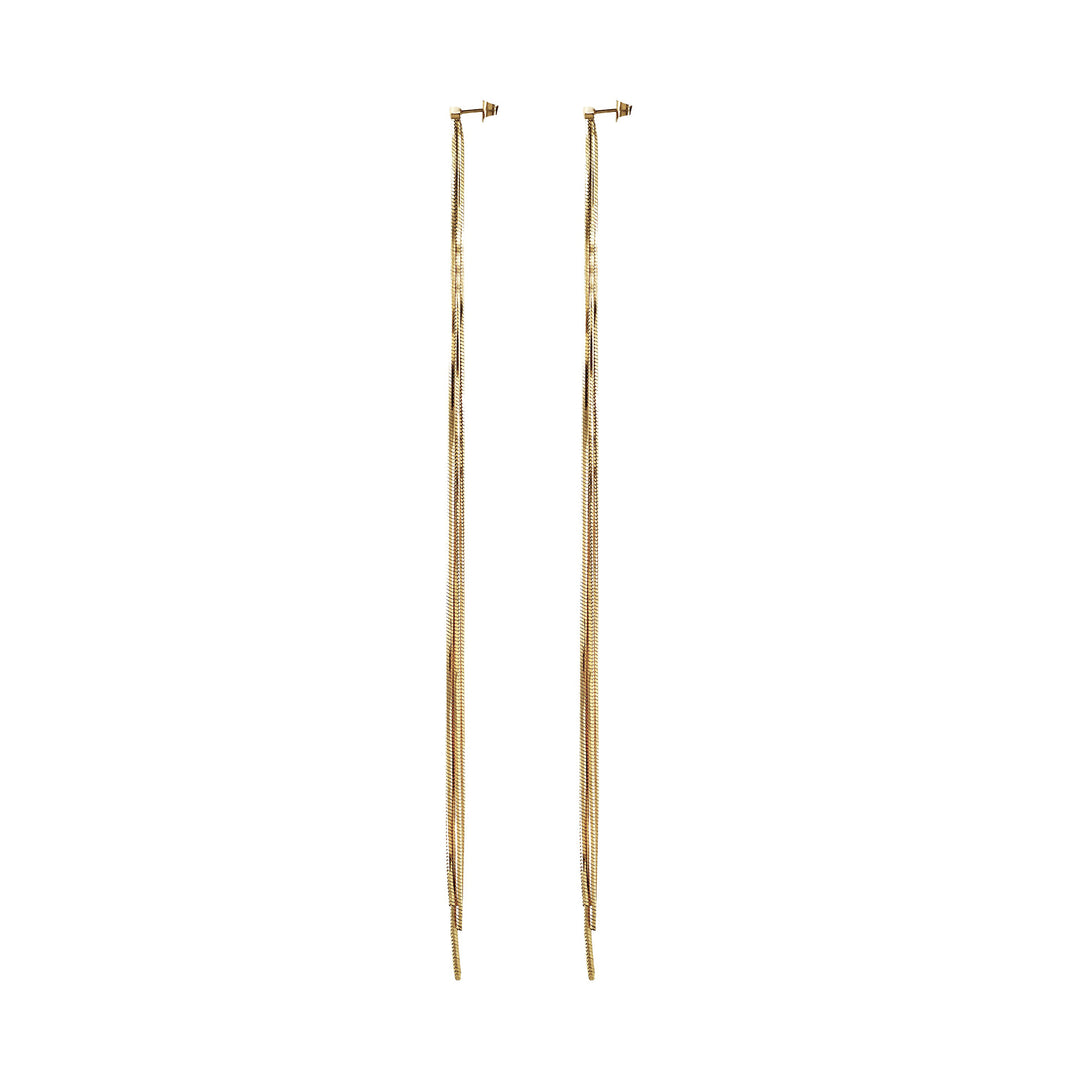 Breil Falling Star earrings in steel with 14K gold PVD finish TJ4078