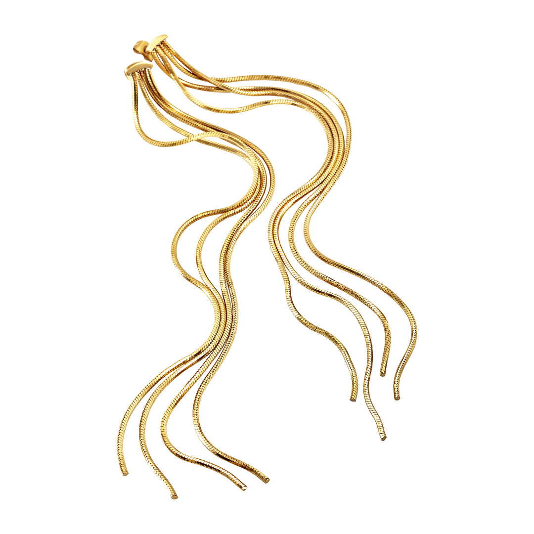 Breil Falling Star earrings in steel with 14K gold PVD finish TJ4078