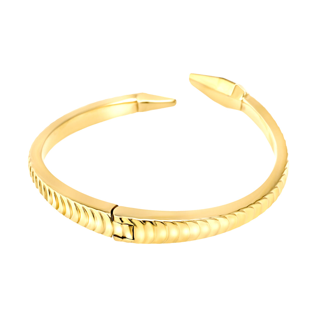 Bracelet Breil Hypnotic en acier rigide avec finition PVD or 14 carats TJ4207