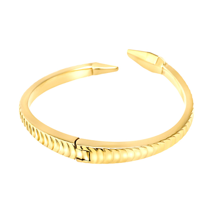 Bracelet Breil Hypnotic en acier rigide avec finition PVD or 14 carats TJ4207
