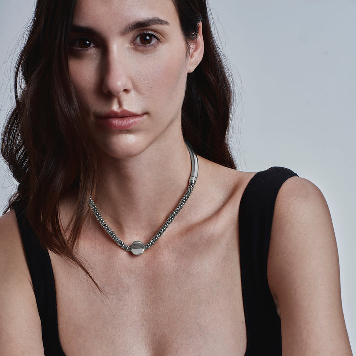 Collier ras du cou en acier Breil Magnetica System TJ4237
