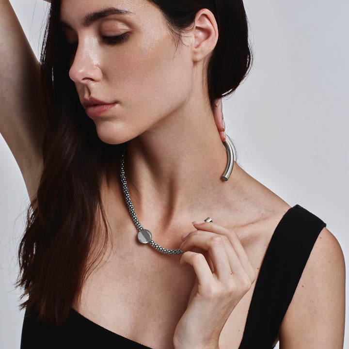 Collier ras du cou en acier Breil Magnetica System TJ4237