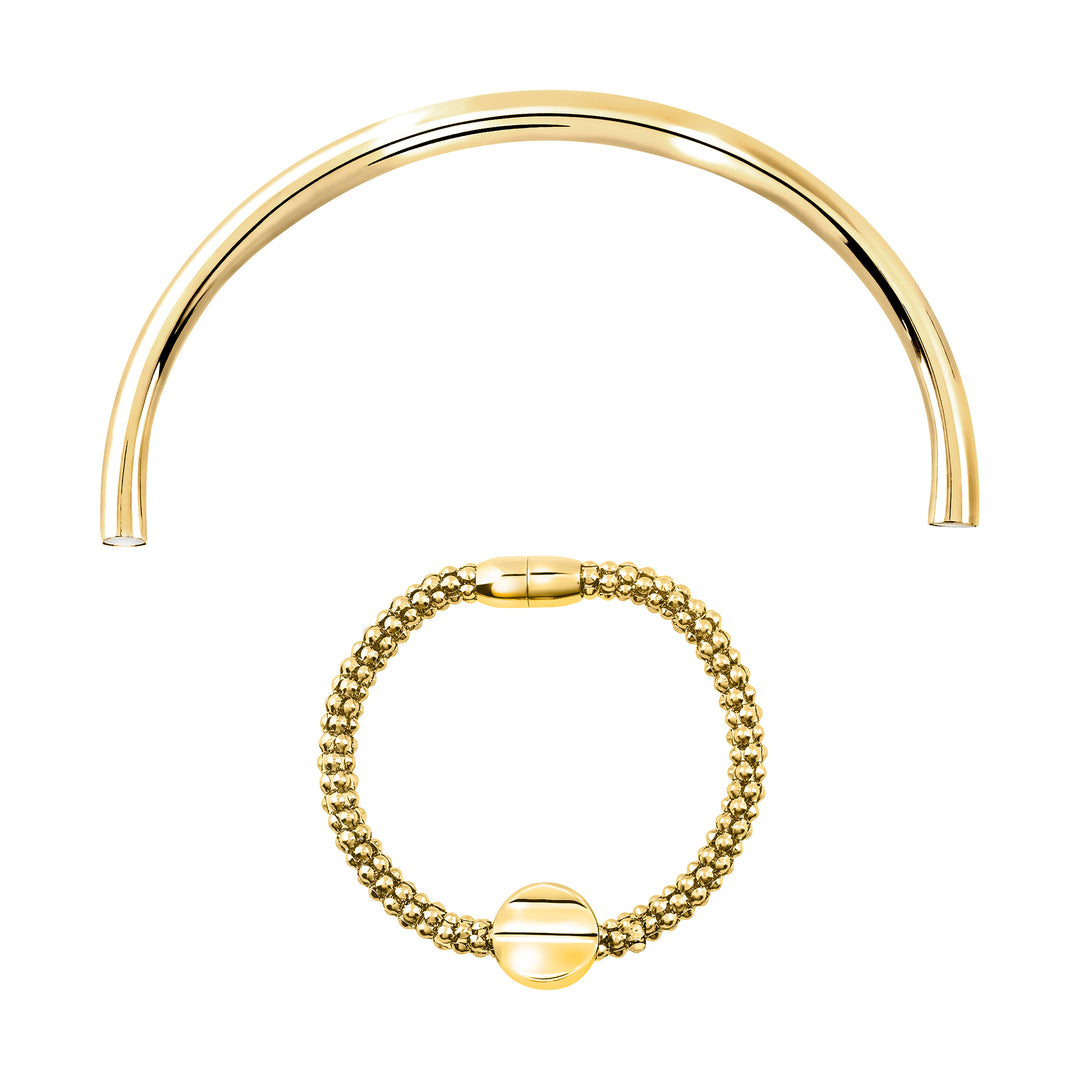 Breil Magnetica System choker necklace in steel, 14k gold PVD finish TJ4238