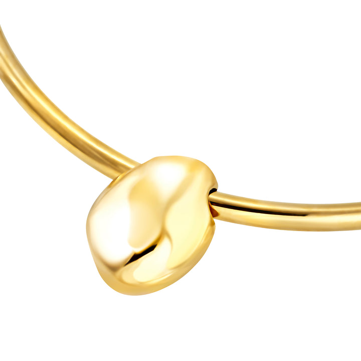 Breil girocollo rigido Petra acciaio finitura PVD oro 14K avventurina verde TJ4242