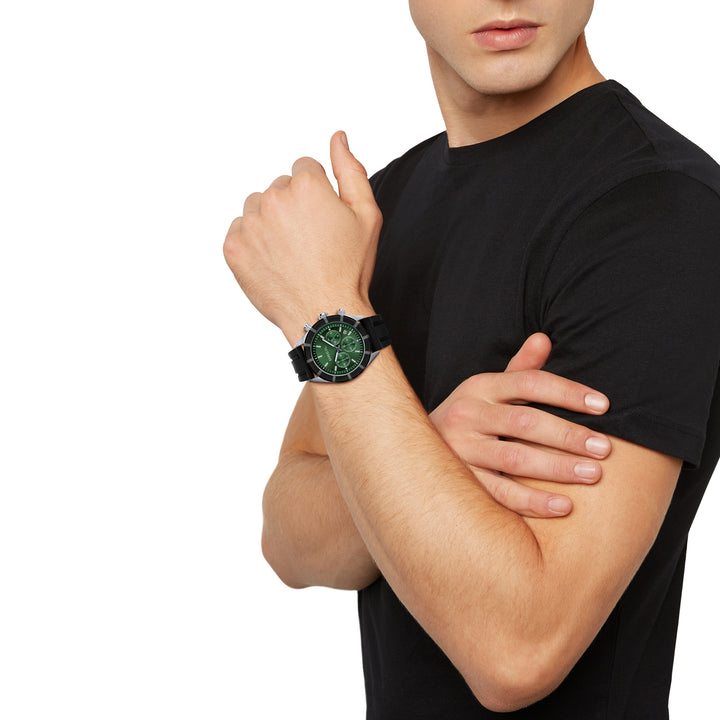Breil orologio B 12 H Chrono 42mm verde quarzo acciaio TW2024