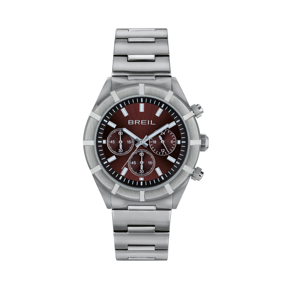 Breil orologio B 12 H Chrono 42mm bordeaux quarzo acciaio TW2072